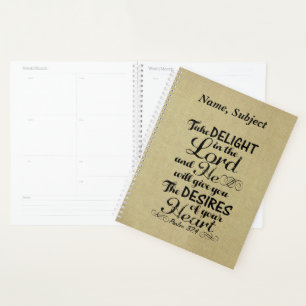 Take Delight in the Lord Psalm 37 4 Bible Verse Planner
