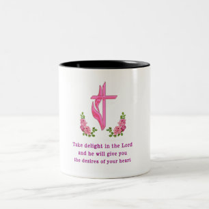 take delight in the Lord Two-Tone Coffee Mug