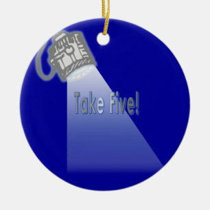 Take Five! Ceramic Ornament