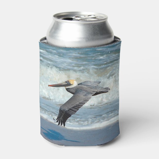 Take Flight! Pelican Can cooler. Can Cooler (Can Front)