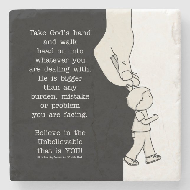 Take God’s Hand Stone Coaster (Front)