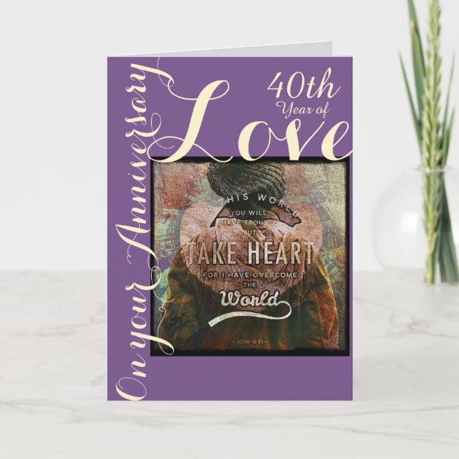 Take Heart 40th anniversary  card (Front)