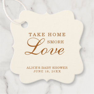Take Home Smore Love Elegant Ivory Baby Shower Favour Tags