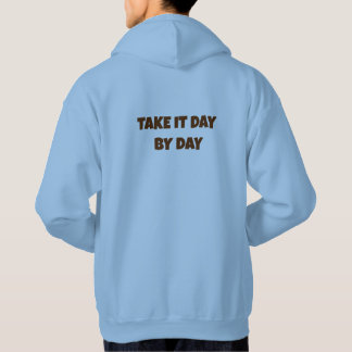 Take It Day By Day Typography Men's Blue hoodie