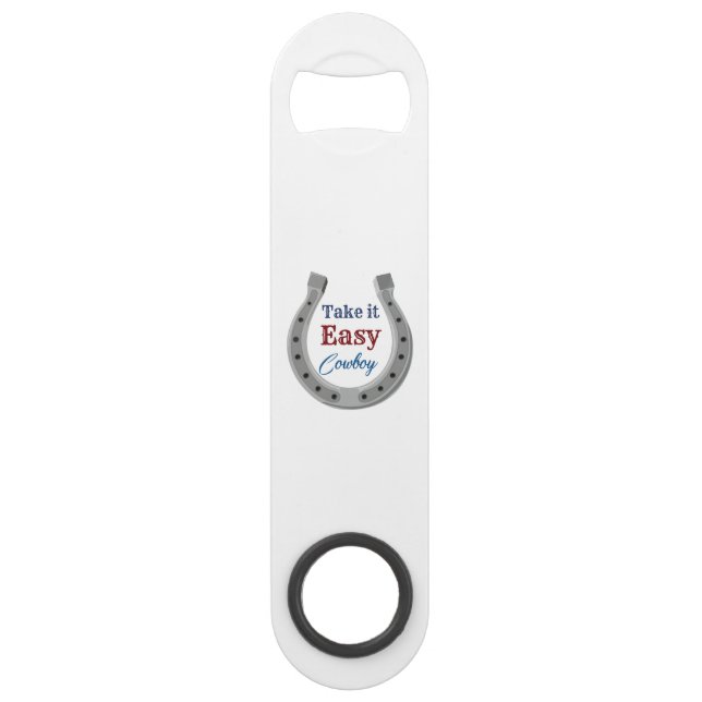 Take it easy Cowboy  Bar Key (Front)