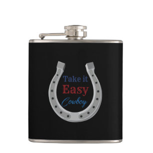 Take it easy Cowboy Hip Flask