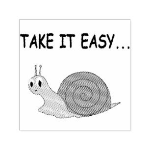 Take It Easy Cute Cartoon Snail Self-inking Stamp