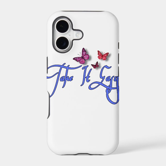  Take It Easy – Minimalist Quote Phone Case (Back)