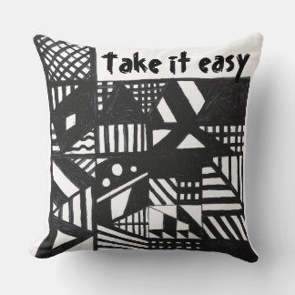 Take it easy throw pillow