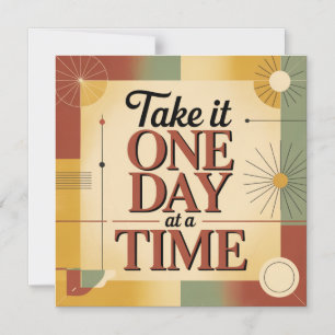 Take It One Day At A Time Magnetic Invitation