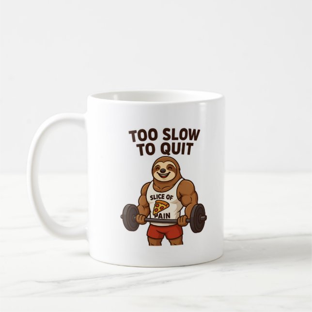 Take It Slow | Funny Sloth Coffee Mug (Left)