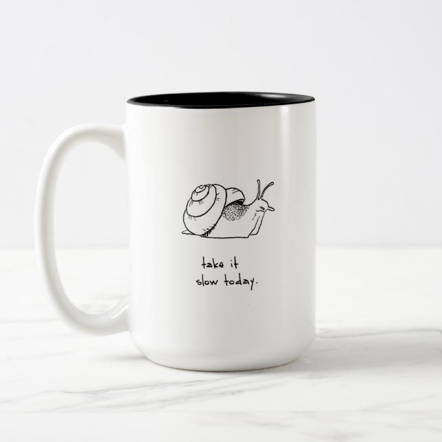Take it slow Two-Tone coffee mug (Left)
