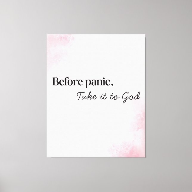 Take it to God christian typography  Canvas Print (Front)