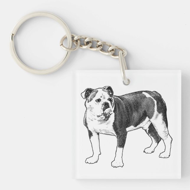Take Joy, Artful Pup Charm Keychain (Front)