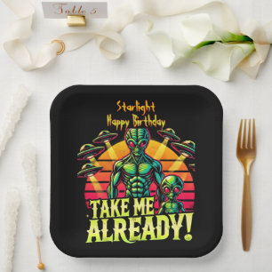 Take Me Already Vivid Cosmic Encounters Start Here Paper Plate