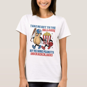 Take Me Out To Llgame Buy Me Some Peanuts Crackerj T-Shirt
