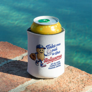 Take Me Out To The Ballgame Funny Baseball Can Cooler
