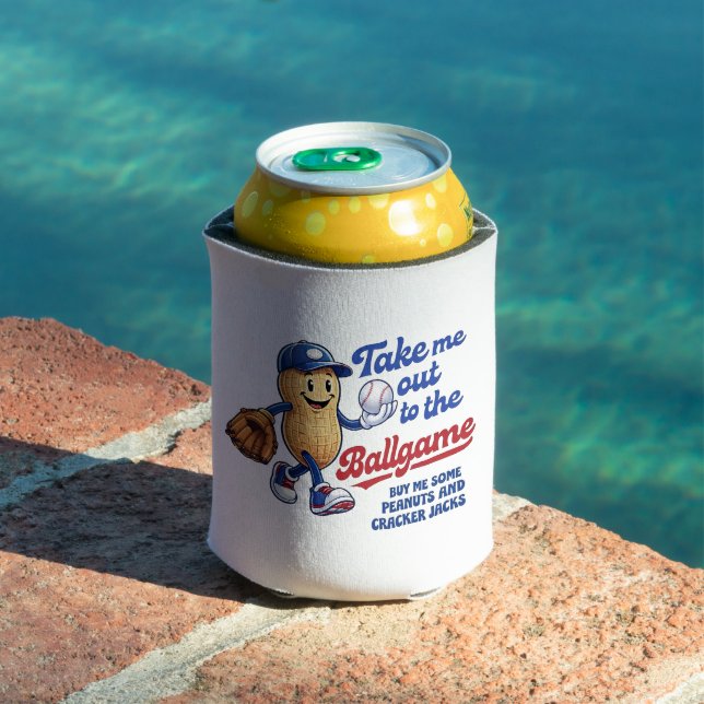 Take Me Out To The Ballgame Funny Baseball Can Cooler (In Situ Pool)