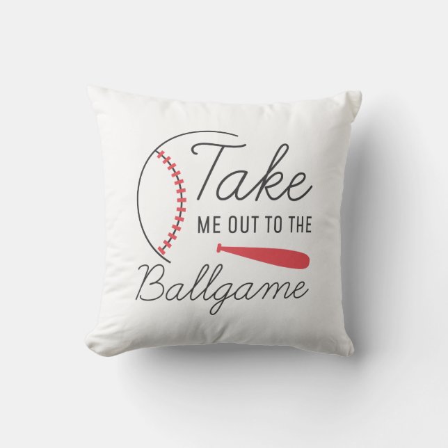Take Me Out To The Ballgame Throw Pillow (Front)