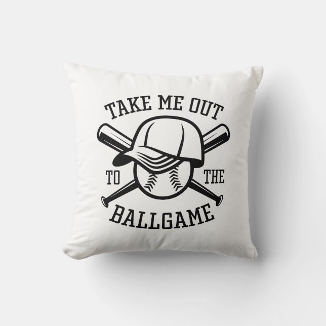 Take Me Out To The Ballgame Throw Pillow (Front)