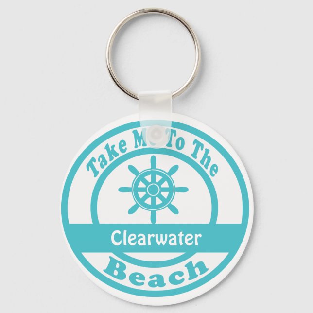 Take Me To Clearwater Beach Keychain (Front)