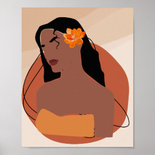 Take me to Hawaii, Boho faceless woman Poster