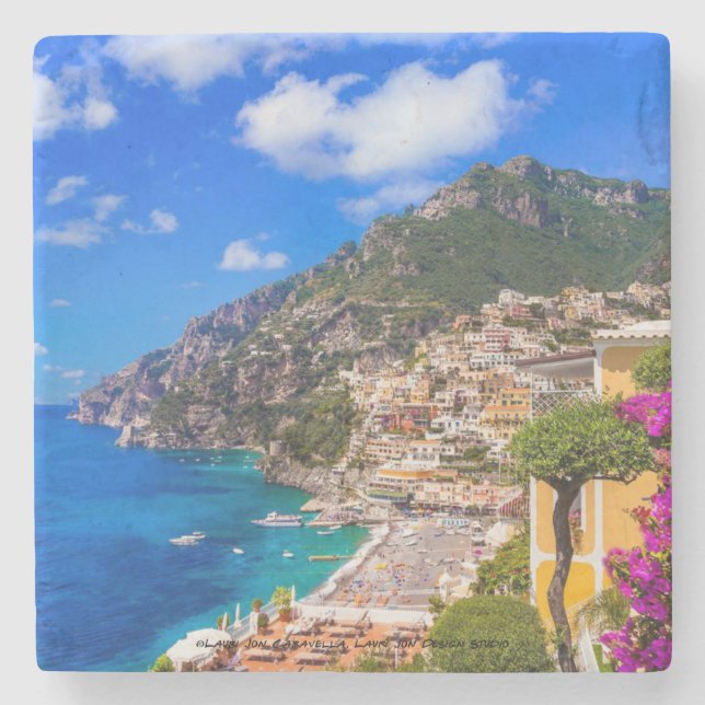 Take Me To Positano Marble Coaster (Front)