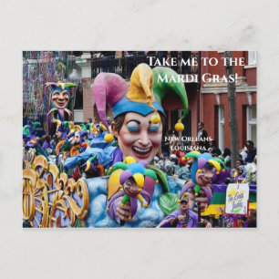 Take Me to the Mardi Gras Postcard