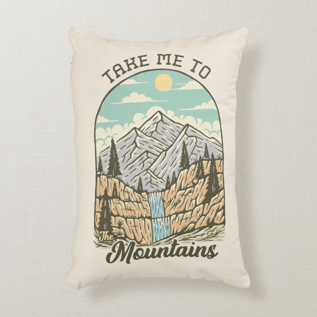 Take Me to the Mountains Accent Pillow (Front(Vertical))