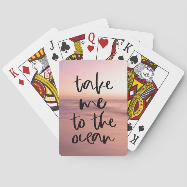 Take Me To The Ocean Playing Cards (Back)