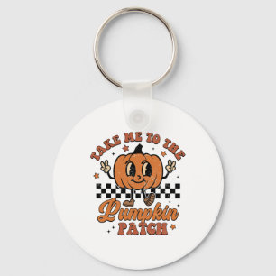 Take Me To The Pumpkin Patch Autumn Fall Thanksgiv Keychain