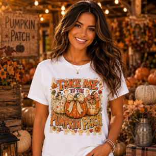 Take Me To The Pumpkin Patch Coquette T-Shirt