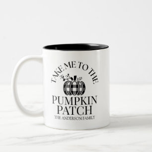 Take Me To The Pumpkin Patch Fall Two-Tone Coffee Mug