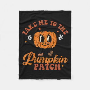 Take Me To The Pumpkin Patch Toddler Fall Pumpkin Fleece Blanket