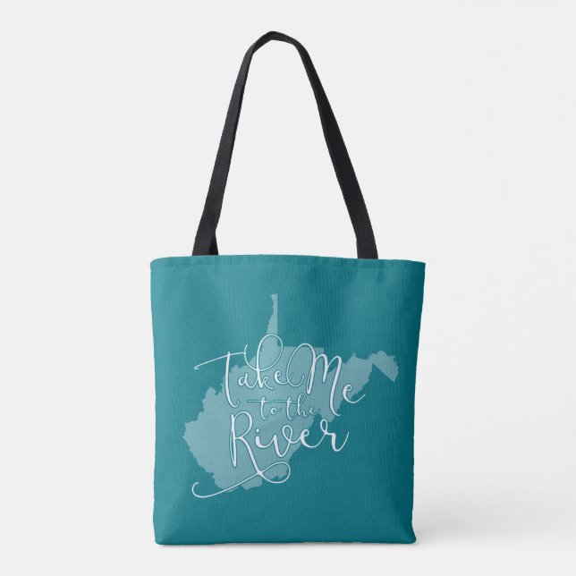 Take Me to the River Colourful Tote Bag (Back)