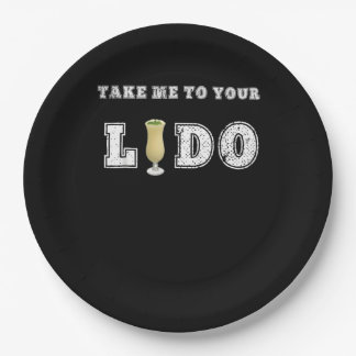 Take Me To Your Lido Cruise Ship Accessories Paper Plate