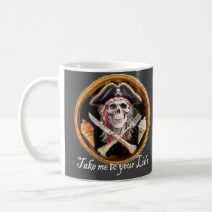 Take Me to Your Lido Pirate Skull Coffee Mug