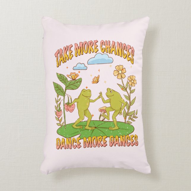 Take More Chances, Dance More Dances Accent Pillow (Front(Vertical))