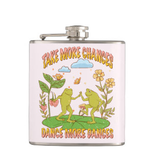 Take More Chances, Dance More Dances Hip Flask