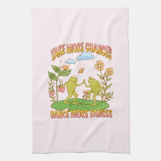 Take More Chances, Dance More Dances Kitchen Towel (Vertical)