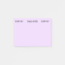 Take Note Purple Music Post-it Notes