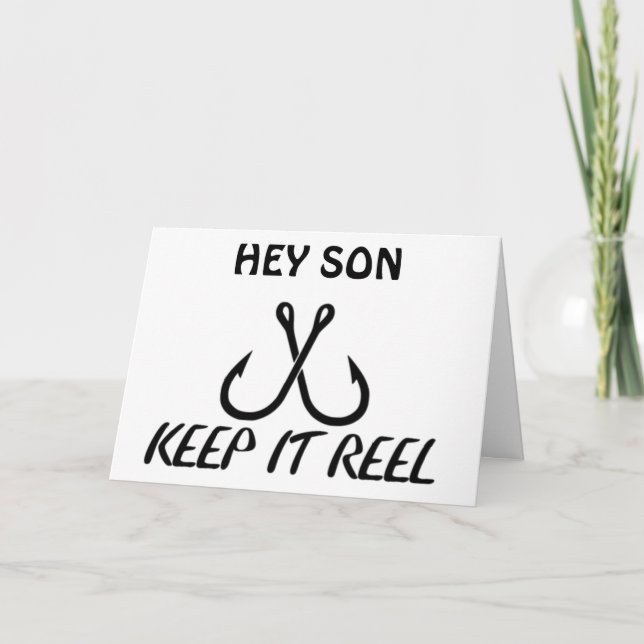 TAKE OFF FOR YOUR BIRTHDAY TO FISH "SON" CARD (Front)