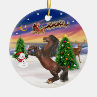 Take Off - Horse (brown) Ceramic Ornament