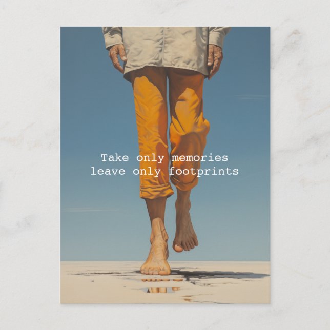 Take only memories, leave only footprints postcard (Front)
