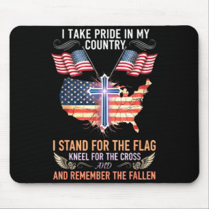 Take pride in country stand for the flag kneel mouse pad