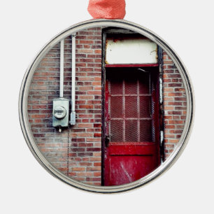 Take the back way there. metal ornament