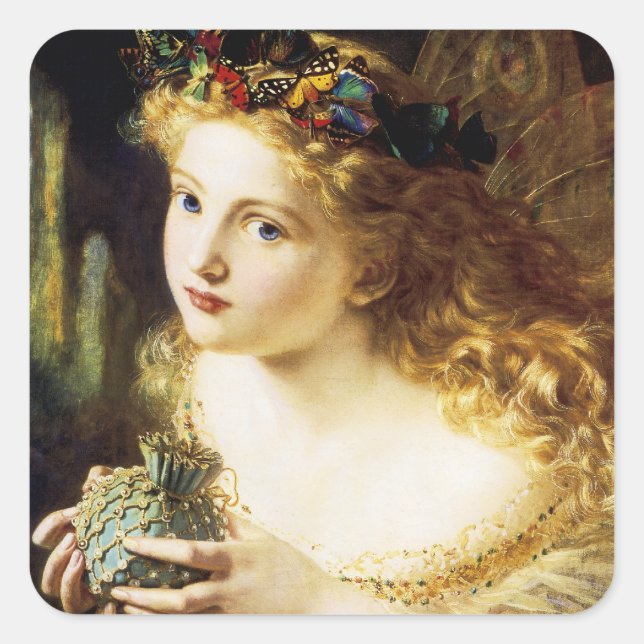 Take The Fair Face of Woman Square Sticker (Front)