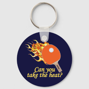 Take the Heat Flaming Ping Pong Keychain
