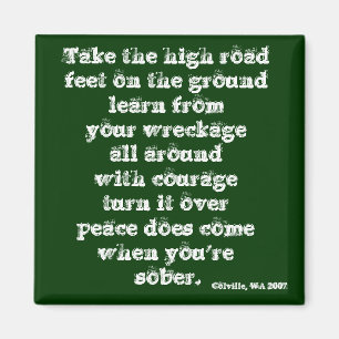 Take the high road - magnet
