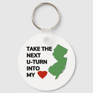 Take the next U-turn into my heart Keychain